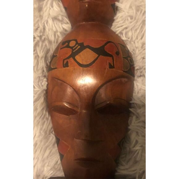 Hand Carved Tribal Island Indonesian Totem Masks - Picture 2 of 3